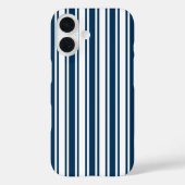 Blauw-witte candy strepen Case-Mate iPhone case (Achterkant)