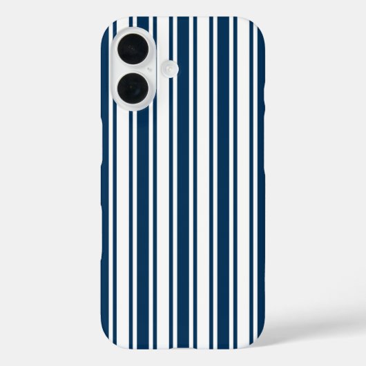 Blauw-witte candy strepen Case-Mate iPhone case (Achterkant)