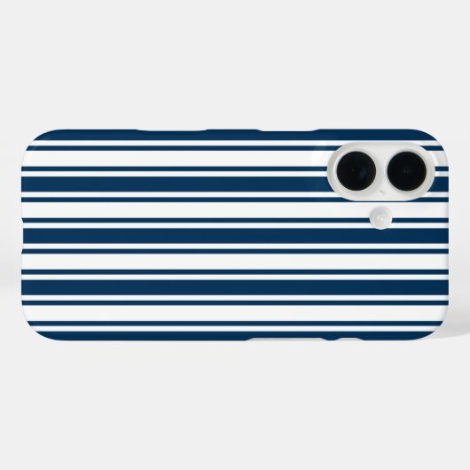 Blauw-witte candy strepen Case-Mate iPhone case (Achterkant (horizontaal))