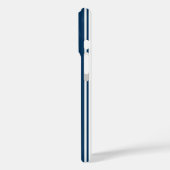 Blauw-witte candy strepen Case-Mate iPhone case (Achterkant / Links)