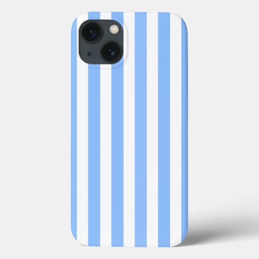 Blauw-witte candy strepen Case-Mate iPhone hoesje (Achterkant)