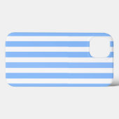 Blauw-witte candy strepen Case-Mate iPhone hoesje (Achterkant (horizontaal))
