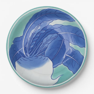 Blauw Witte Celadon Chinoiserie Knol Nep China Papieren Bordje