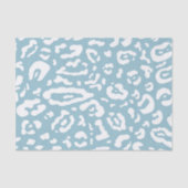 Blauw & Witte Cheetah Luipaard Dierprint Feest  Tissuepapier (Voorkant)