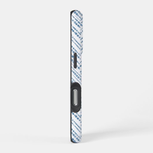 Blauw witte Chevron pijlen kust telefoonhoes iPhone Hoesje (Rechterkant)