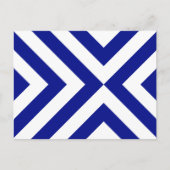 Blauw-witte Chevrons Briefkaart (Voorkant)