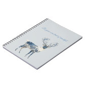 Blauw Witte Chic Herten Notitieboek (Linkerzijde)