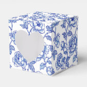 Blauw-witte Chinoiserie Bloemen Bedankdoosjes (Voorkant Zijde)