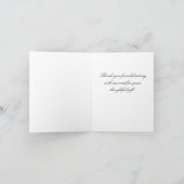 Blauw-witte Chinoiserie Bruidssalon  Bedankkaart (Binnen)