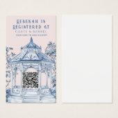 Blauw-witte Chinoiserie Gazebo | Cadeauregister Visitekaartje (Voorkant /achterkant)