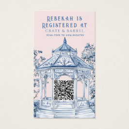 Blauw-witte Chinoiserie Gazebo | Cadeauregister Visitekaartje