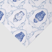 Blauw-witte Chinoiserie-gemberpot Tissuepapier (Detail)