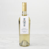 Blauw-witte Chinoiserie Kerst Notenkraker Flessenhanger (Op fles)
