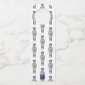 Blauw-witte Chinoiserie Kerst Notenkraker Flessenhanger (Achterkant)