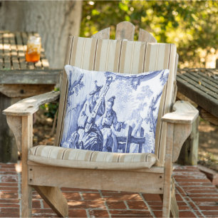 Blauw-witte Chinoiserie Patio Buitenkussen