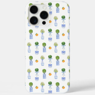  blauw-witte Chinoiserie Topiary Bow iPhone 16 Pro Max Hoesje