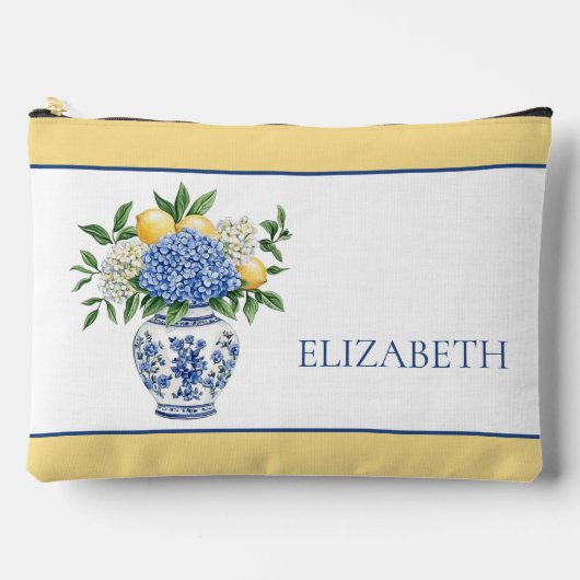 Blauw-witte Chinoiserie vaas met hortensia's Etui (Voorkant)