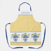 Blauw-witte Chinoiserie vaas met hortensia's Schort (Voorkant)