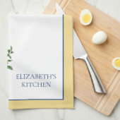 Blauw-witte Chinoiserie vaas met hortensia's Theedoek (Quarter Fold)