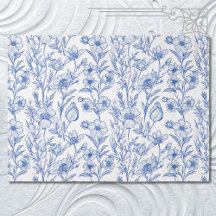 Blauw-witte Chinoiserie Wildflower