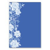 Blauw Witte Chinoiserie Zitplaatskaart Tafelnummer (Achterkant)