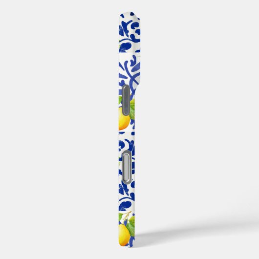 Blauw Witte Citroen Tegelpatroon Monogram Naam Cit Case-Mate iPhone Case (Achterkant / Rechts)
