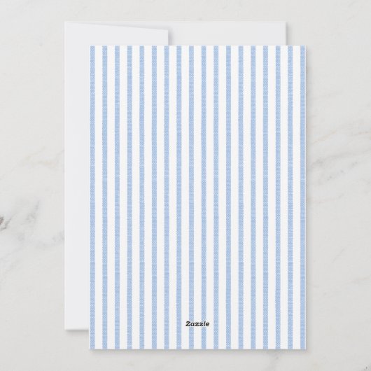 Blauw-witte citrus ons eerste kerst Afbeelding Feestdagenkaart (Achterkant)