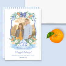 Blauw-witte citrus ons eerste kerst Afbeelding