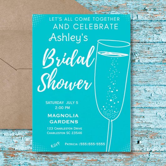 Blauw-witte cogstaarglazen bolvormig Vrijgezellenf Kaart