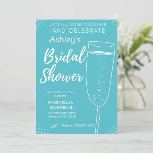 Blauw-witte cogstaarglazen bolvormig Vrijgezellenf Kaart (Staand voorkant)