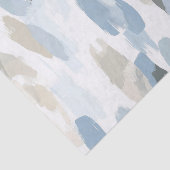 Blauw Witte Crème Abstracte Trouw Tissuepapier (Detail)