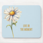 Blauw-witte Daisy Flower Muismat (Voorkant)