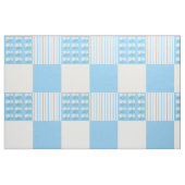 Blauw-witte daisy quilt vierkanten stof (Fat Quarter)