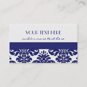 Blauw-witte Damask Visitekaartje