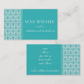 Blauw-witte Damask Visitekaartje (Voorkant / Achterkant)