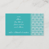 Blauw-witte Damask Visitekaartje (Achterkant)