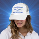 Blauw-witte davidster met Israëlisch Pet<br><div class="desc">Blauw-witte davidster met Israëlisch Pet</div>