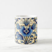 Blauw-witte decoratieve Tegel Koffiemok (Center)