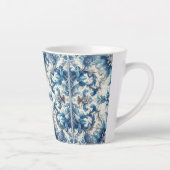 Blauw-witte decoratieve Tegel Latte Mok (Rechts)