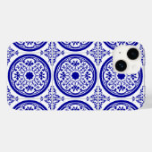 Blauw Witte Delft Geïnspireerde Nep Tegel iPhone Case-Mate iPhone Case (Achterkant (horizontaal))