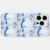 Blauw Witte Delft Zeilboten Neptegelpatroon Case-Mate iPhone Case (Achterkant (horizontaal))