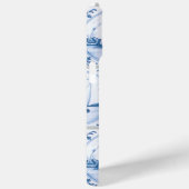 Blauw Witte Delft Zeilboten Neptegelpatroon Case-Mate iPhone Case (Achterkant / Rechts)
