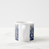 Blauw Witte Delfts Oude Molen Espresso Kop (Achterkant)