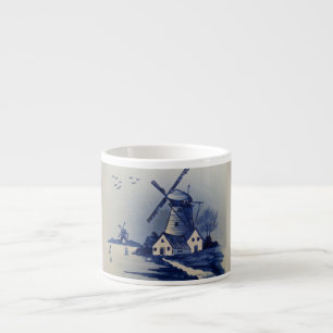 Blauw Witte Delfts Oude Molen Espresso Kop