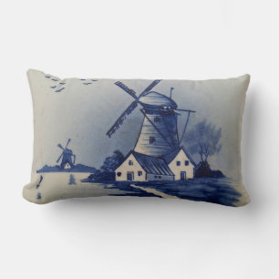 Blauw Witte Delfts Oude Molen Kussen