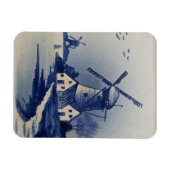 Blauw Witte Delfts Oude Molen Magneet (Horizontaal)