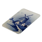 Blauw Witte Delfts Oude Molen Magneet (Linkerzijde)