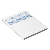 Blauw Witte Delfts Zeilboot Notitieblok (Schuin)