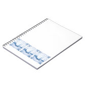 Blauw Witte Delfts Zeilboot Notitieboek (Linkerzijde)