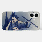Blauw Witte Delftsblauw Windmolen Case-Mate iPhone Case (Achterkant (horizontaal))